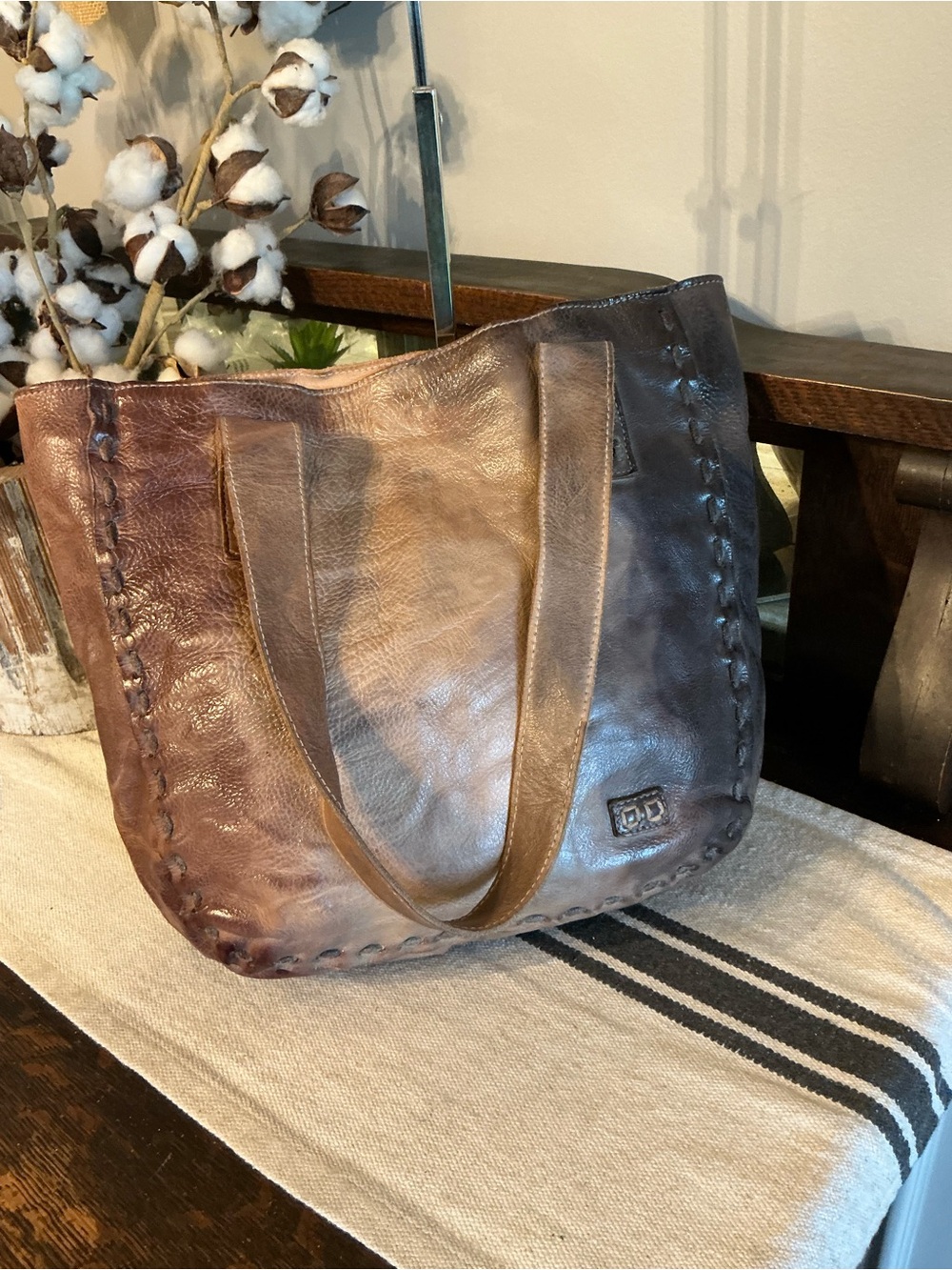 NWOT Bed Stu Leather Stevie Tote Shoulder Bag Starry Night Retail $265 - Picture 6 of 13
